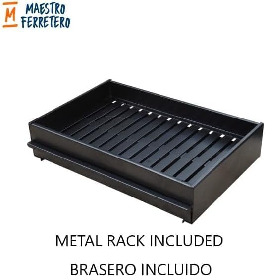 MOVELAR - Barbacoa de Obra Prefabricada de Leña y Carbón Modelo Liz XL (Gris, Naranja - 76 x 58 x 210 cm) REF: 3412/4 - Cocina de Exterior Compacta para Jardín, Terraza o Patio