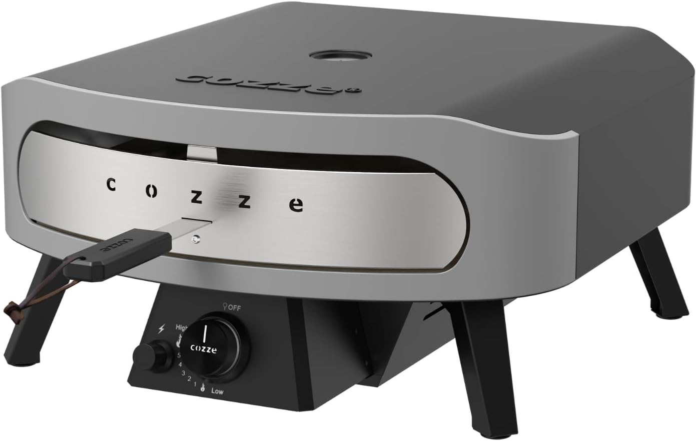COZZE Gazowy piec do pizzy 17 cali – duży piec do pizzy na zewnątrz (50 mbar) – piekarnik do pizzy z regulatorem do pizzy rodzinnej
