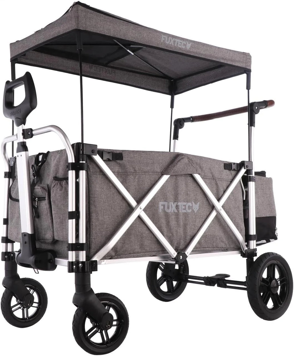 FUXTEC FX-CTL900 Premium Grey, Original Folding Trolley for Children, Ideal Garden, Beach or City, Push or Pull, Load up to 75 kg.