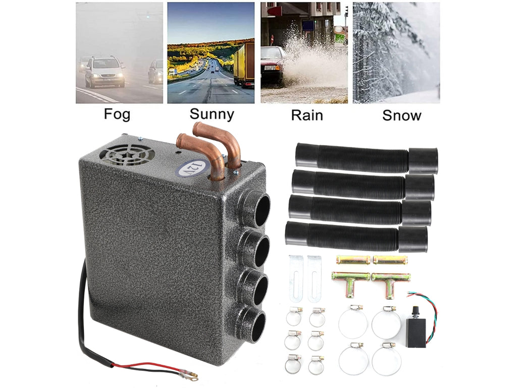Aquecedor De Carro, 12v, 80w, Nãºcleo De Aquecimento De Cobre, Eficiente Em Energia, Baixo Ruãdo Oem