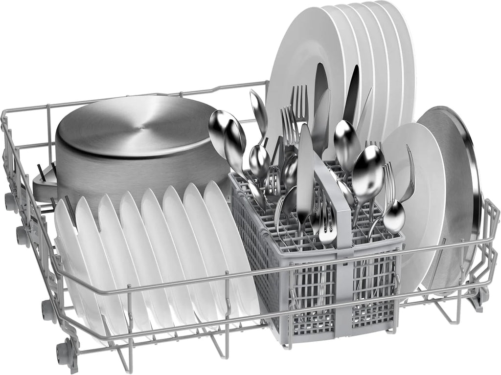 Balay 3VF5012NP Integrated Dishwasher, 60 cm, Extra-Quiet Motor, Automatic Program, Grey