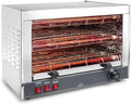 LACOR 69173 Tostador Eléctrico Horizontal Parrilla Doble, Gris, 3600 W