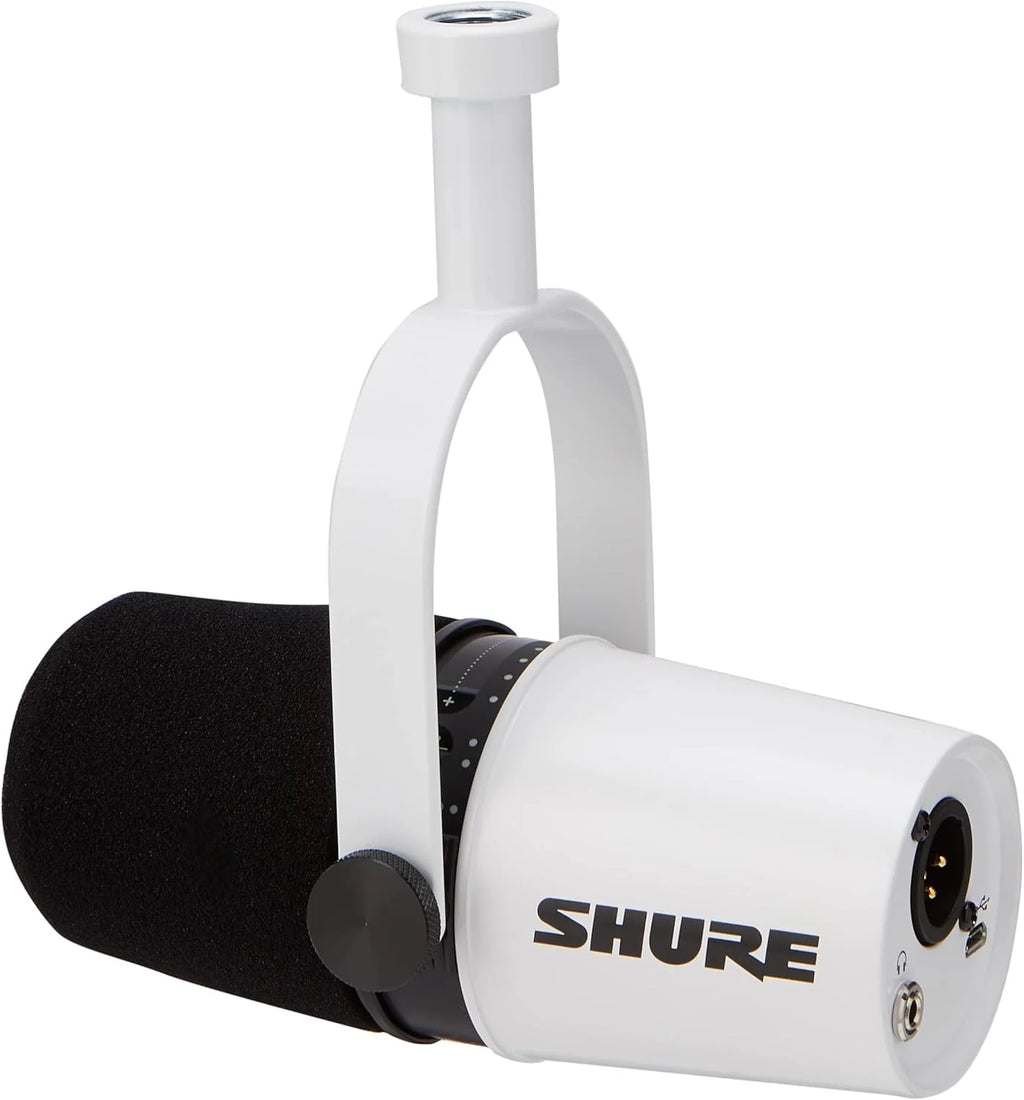 Shure MV7+ Dynamic Podcast Microphone, OBS Certified, Enhanced Audio, LED Panel, USB-C and XLR Outputs, Digital Anti-Pop Filter, Reverb Effects, Black