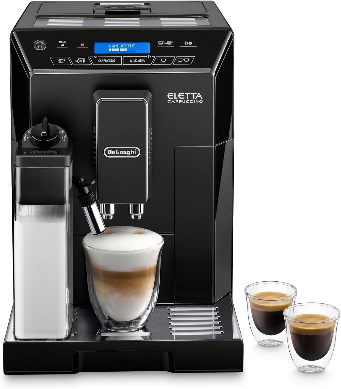 De'Longhi ECAM 44.666.B ELETTA Cappuccino, ECAM44.660.B, wysoki połysk czarny