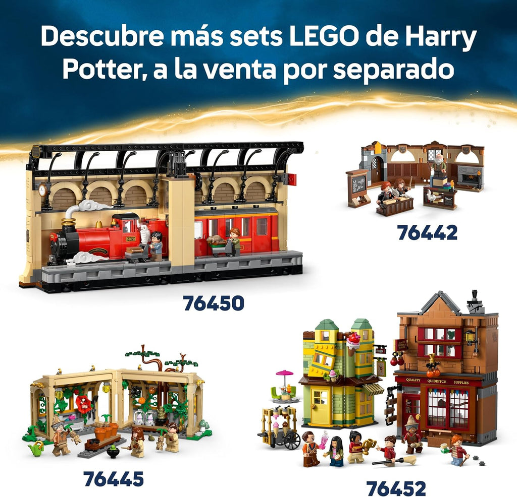 Harry Potter Castillo de Hogwarts: Torre Central - Castillo de Juguete con Cuarto de Llaves Voladoras y Ajedrez Mágico - 12 Minifiguras - Regalo para Niñas y Niños de 10+ Años 76454