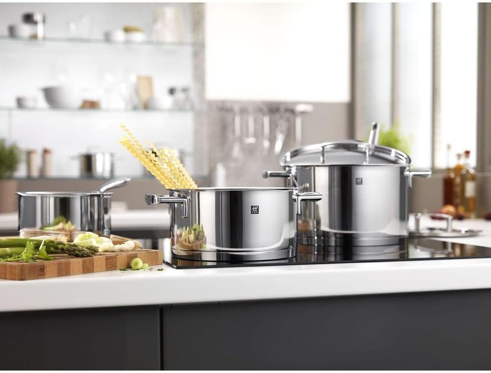 ZWILLING Kochtopf-Set, 5-tlg., 4 Deckel, Induktionsgeeignet, Edelstahl, Passion