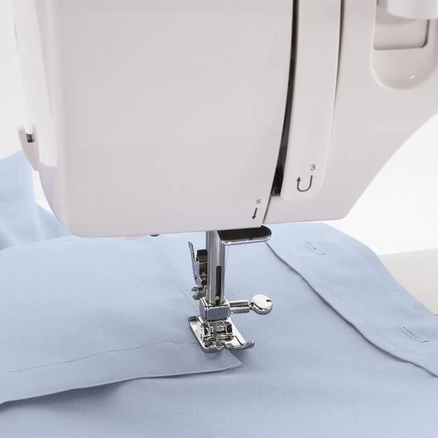 Singer Talent 3323-30 Mechanical Sewing Machine, Utility Stitches, One-Step Fully Automatic Eyelet Stitches, Zig-Zag Up to 6 mm, Automatic Threading, Professional Sewing Machine, White