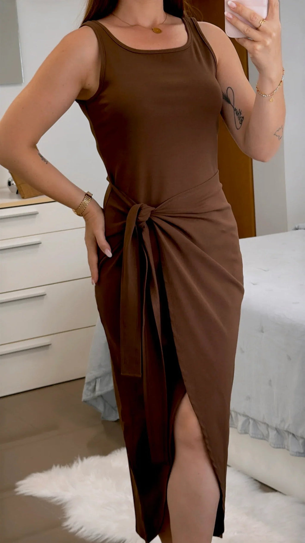 VESTIDO NUDO TIRANTES