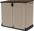 Keter Sio Max Outdoor Garden Shed, Capacity 1200L, Taupe/Beige, 145 x 125 x 82 cm