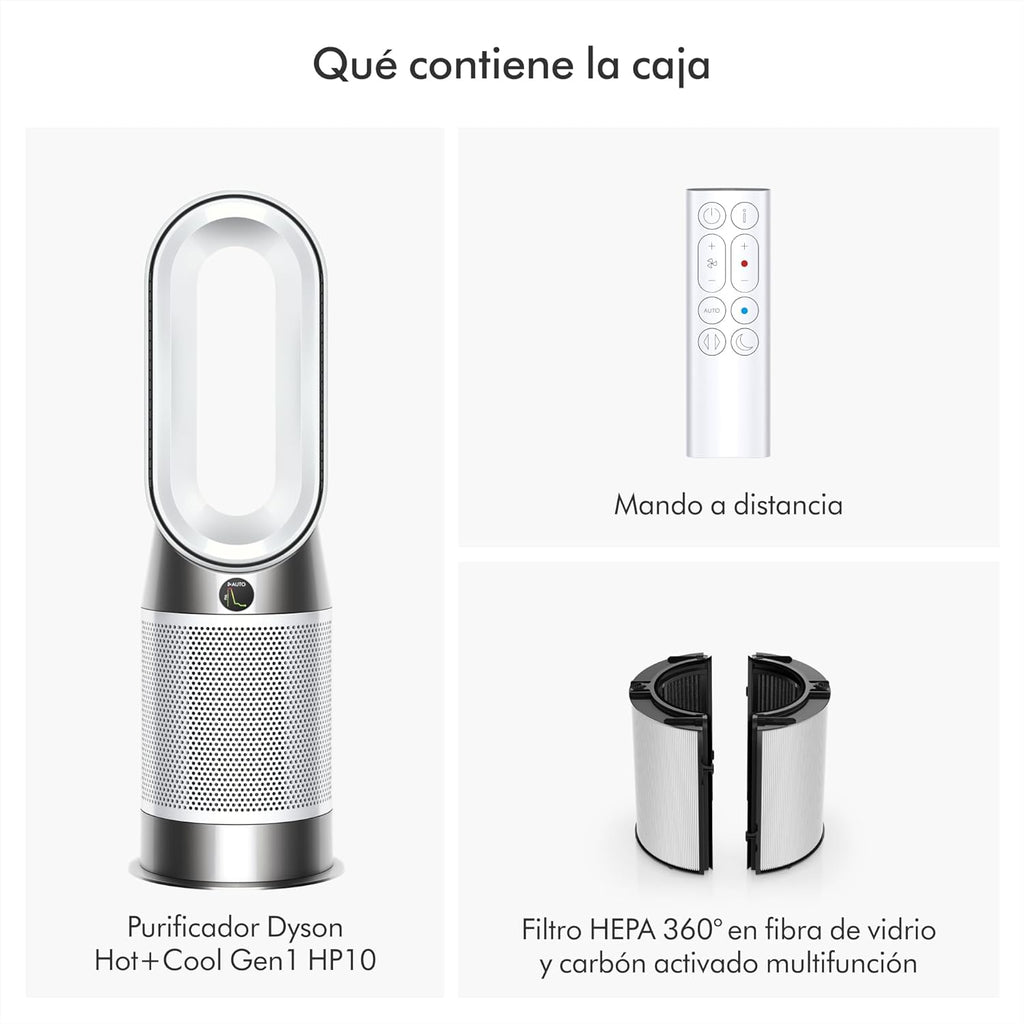 Purifier Hot+Cool™ Gen1 HP10 purificador de aire y calefactor – purificación, función calefacción y refrigeración (Plata)