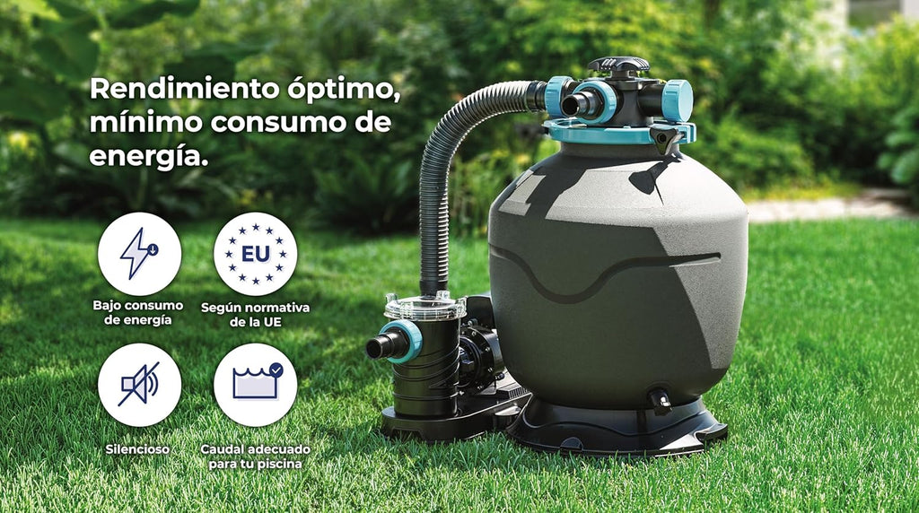 Piscina de Acero Elevada,Redonda con Aspecto Acero Blanco. Piscinas Desmontables para Jardín 350 x 120 cm - Piscina Gre KIT350ECO Fidji.