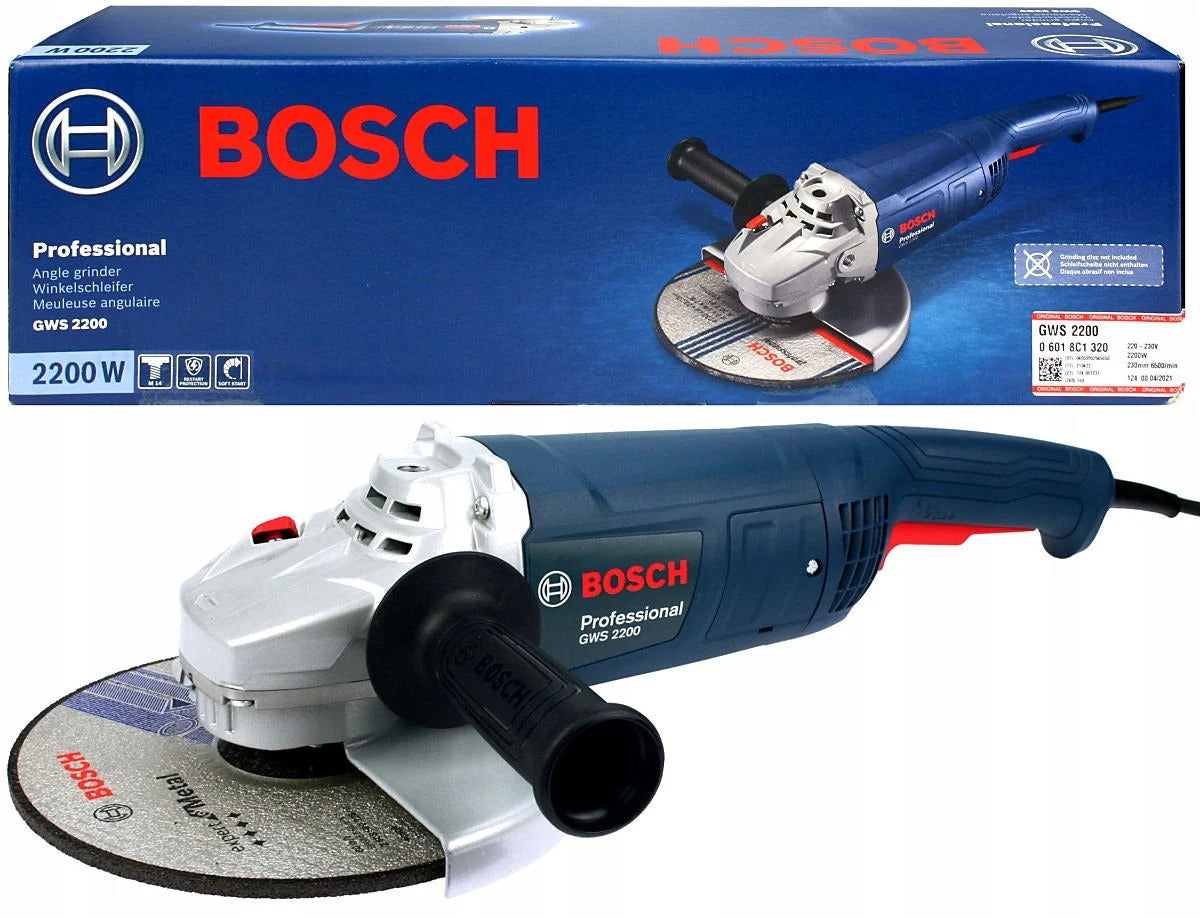 SZLIFIERKA KĄTOWA 2200W 230mm GWS 2200 BOSCH