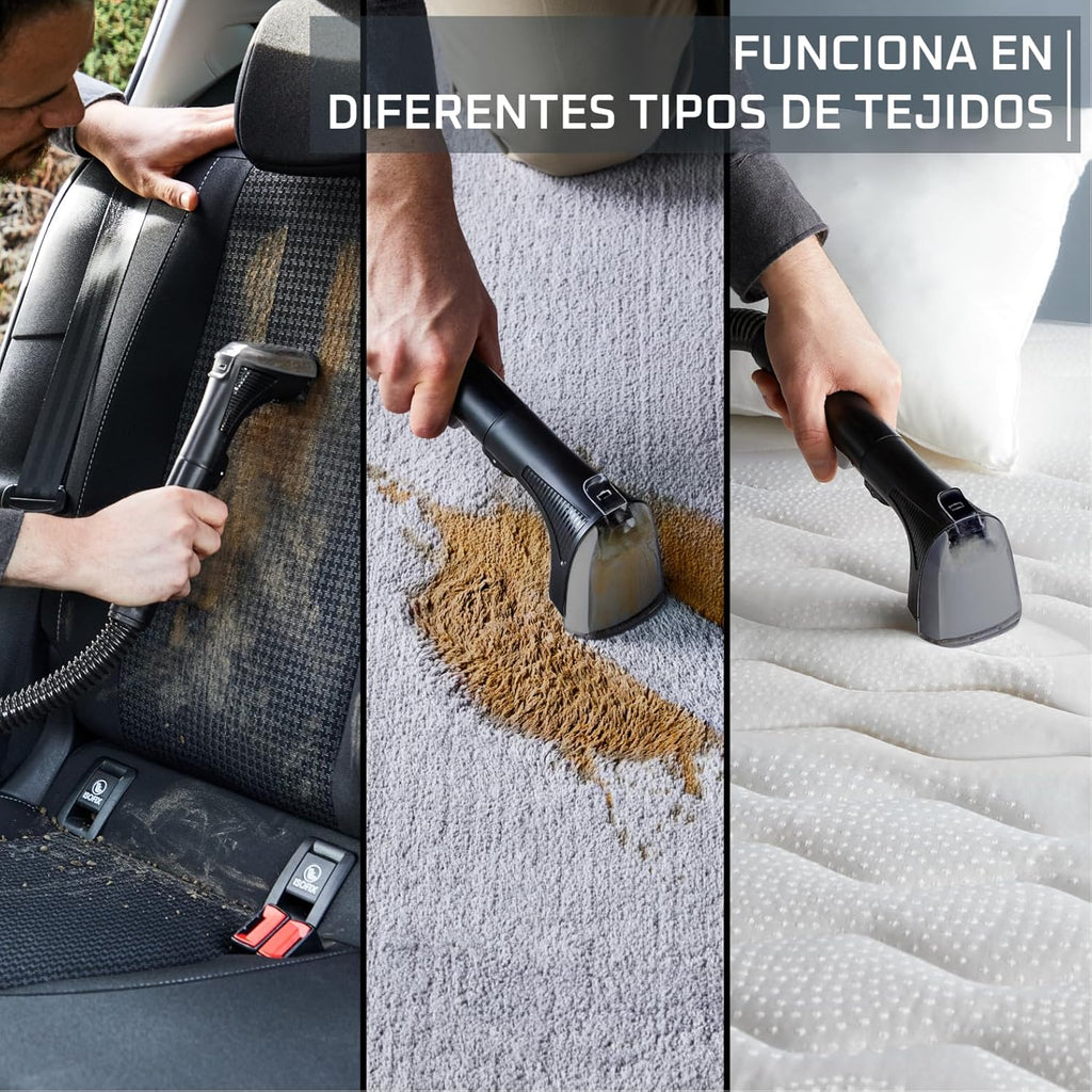 Rowenta Clean It, Aspirador de tapicerías, Limpieza Rápida y Fácil, Apto para Suciedad de Mascotas, Alfombras, Interior del Coche, 750w, 6acc, IN5020F0