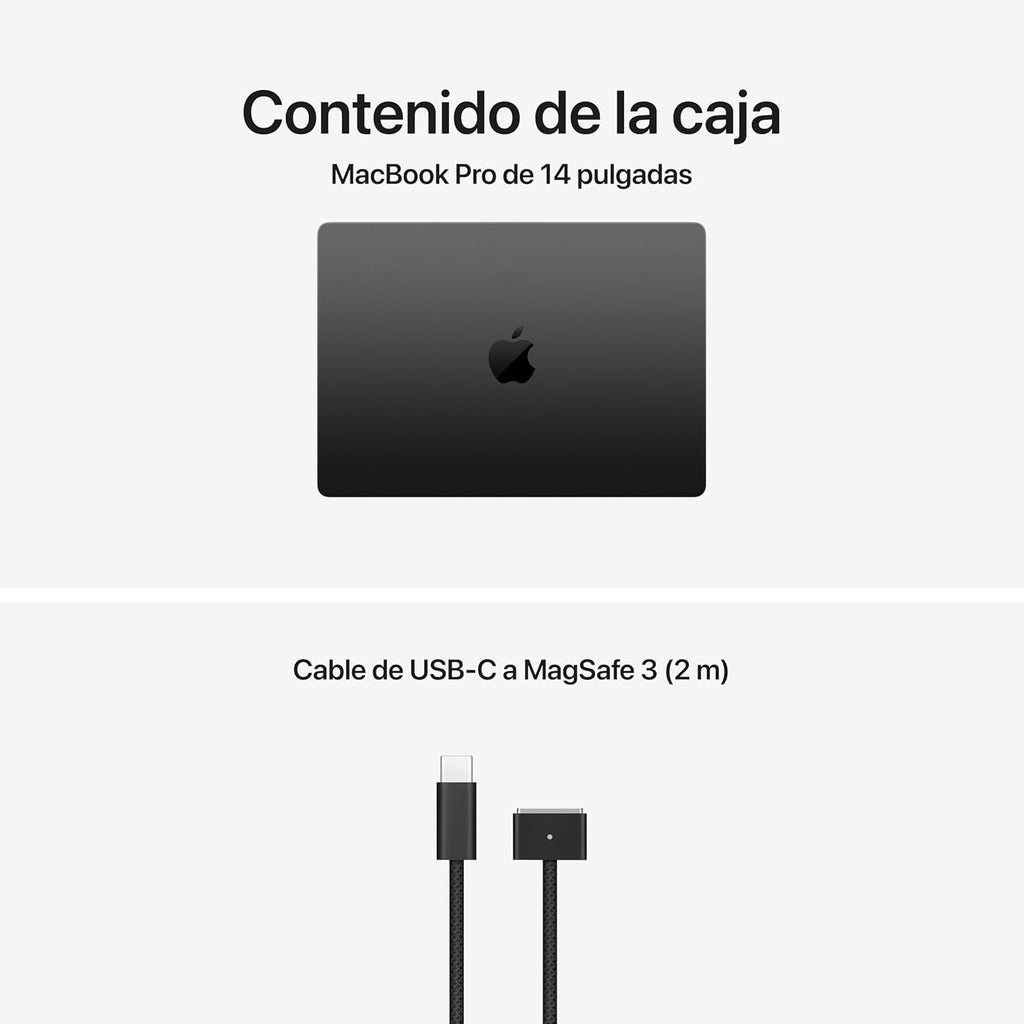 MacBook Pro Portátil de 14,2" con M5,CPU de 10 núcleos y GPU de 10 núcleos: Creado para Intelligence, Pantalla Liquid Retina XDR y 16 GB de Memoria unificada, 512GB; Negro Espacial