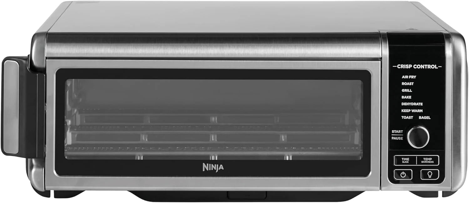 Ninja Foodi 10-in-1 Multifunction Oven, Portable Mini Oven for Countertops and Work Surfaces, 10 Cooking Functions, Air Fry, Roast, Grill, Bake and More, Silver and Black, DT200EU