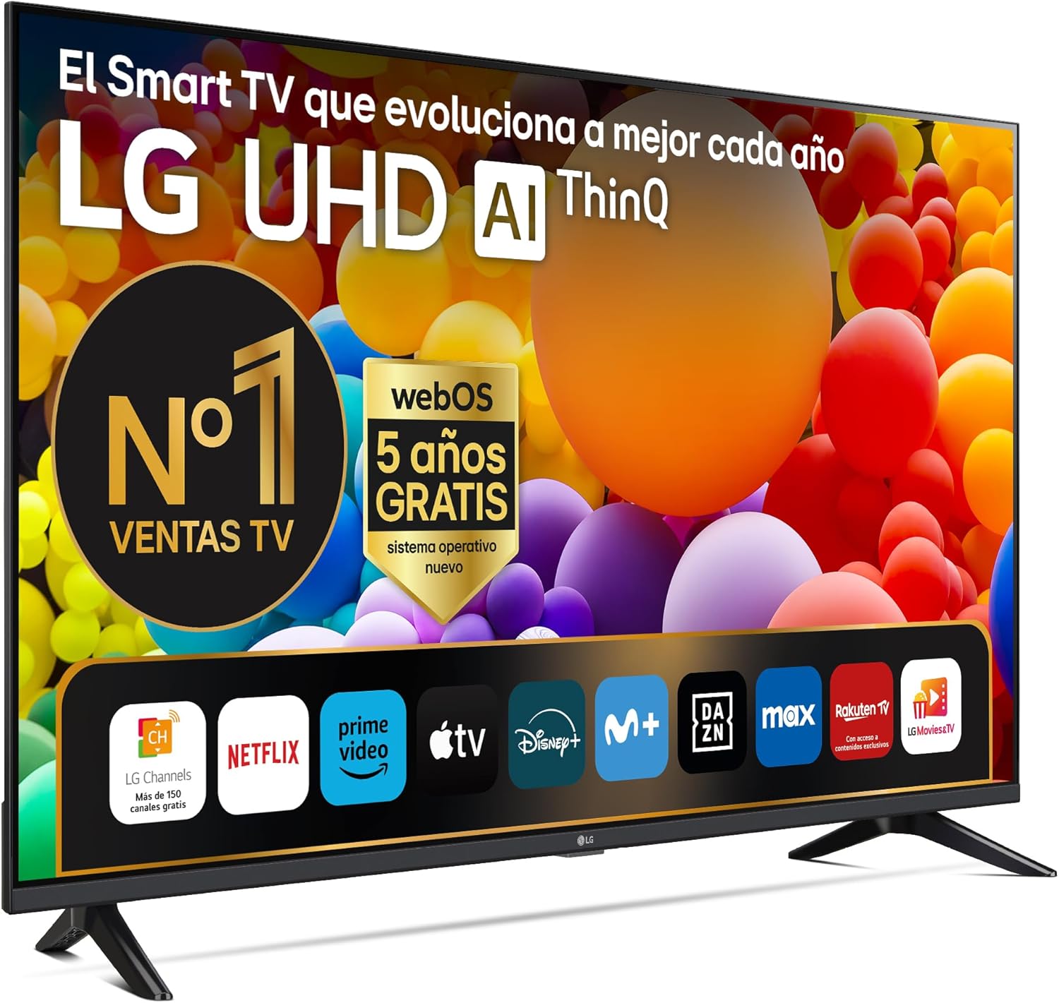 65UT73006LA 65 ",UHD 4K, Serie UT73, Smart TV, WebOS24, Procesador a5, HDR10, Dolby Digital Plus, SmartTV, 3840x2160, Negro