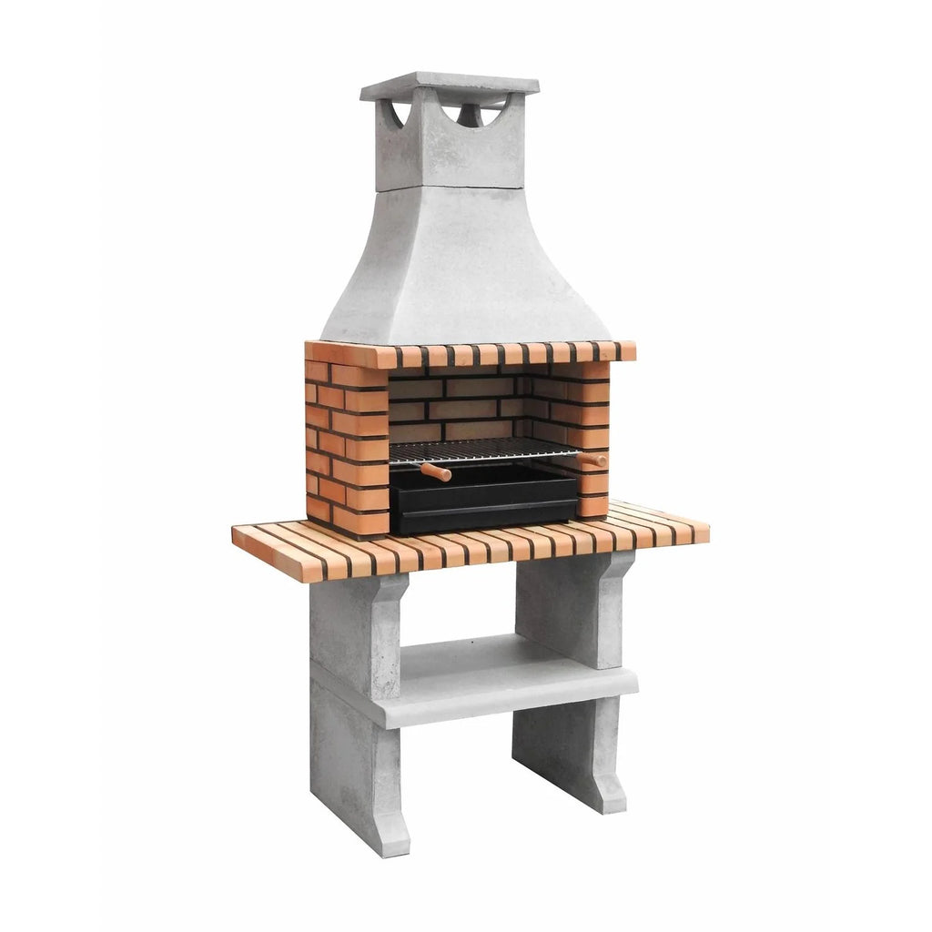 Barbacoa Nápoles Xl Con 2 Mini Bancadas Movelar Con Brasero