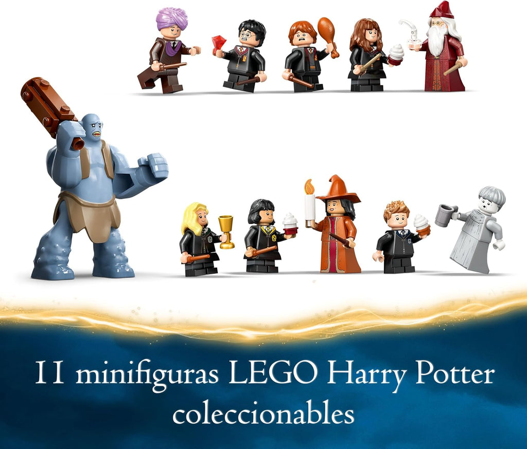 Harry Potter Castillo de Hogwarts: Gran Comedor de la Escuela de Magos de Juguete, 11 Minifiguras Incluidas Hermione Granger y Ron Weasley, Regalo para Niños y Niñas de 10 Años o Mas 76435