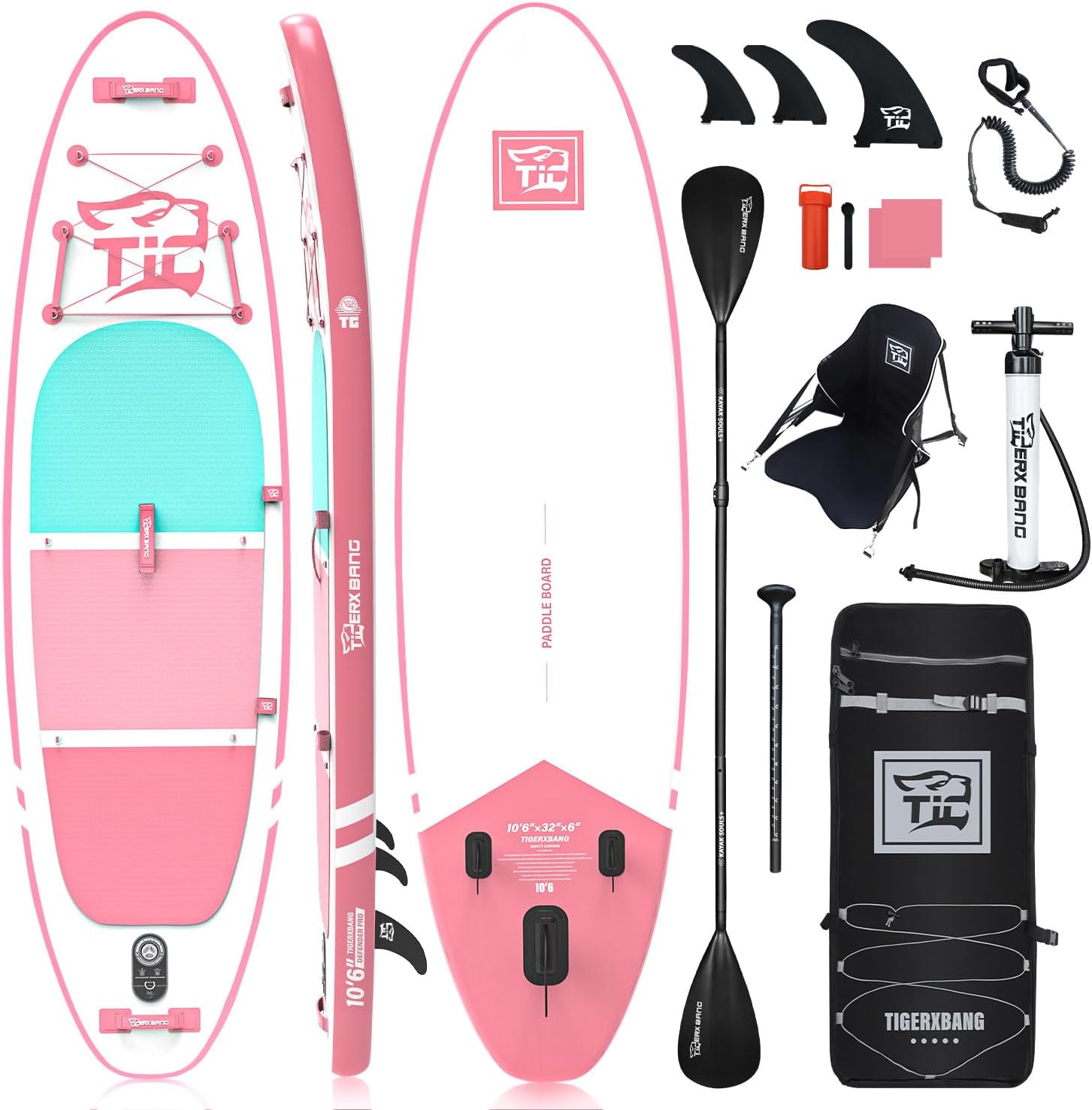 Tabla de surf de pie con remo, tabla de surf hinchable, colección Defender Pro