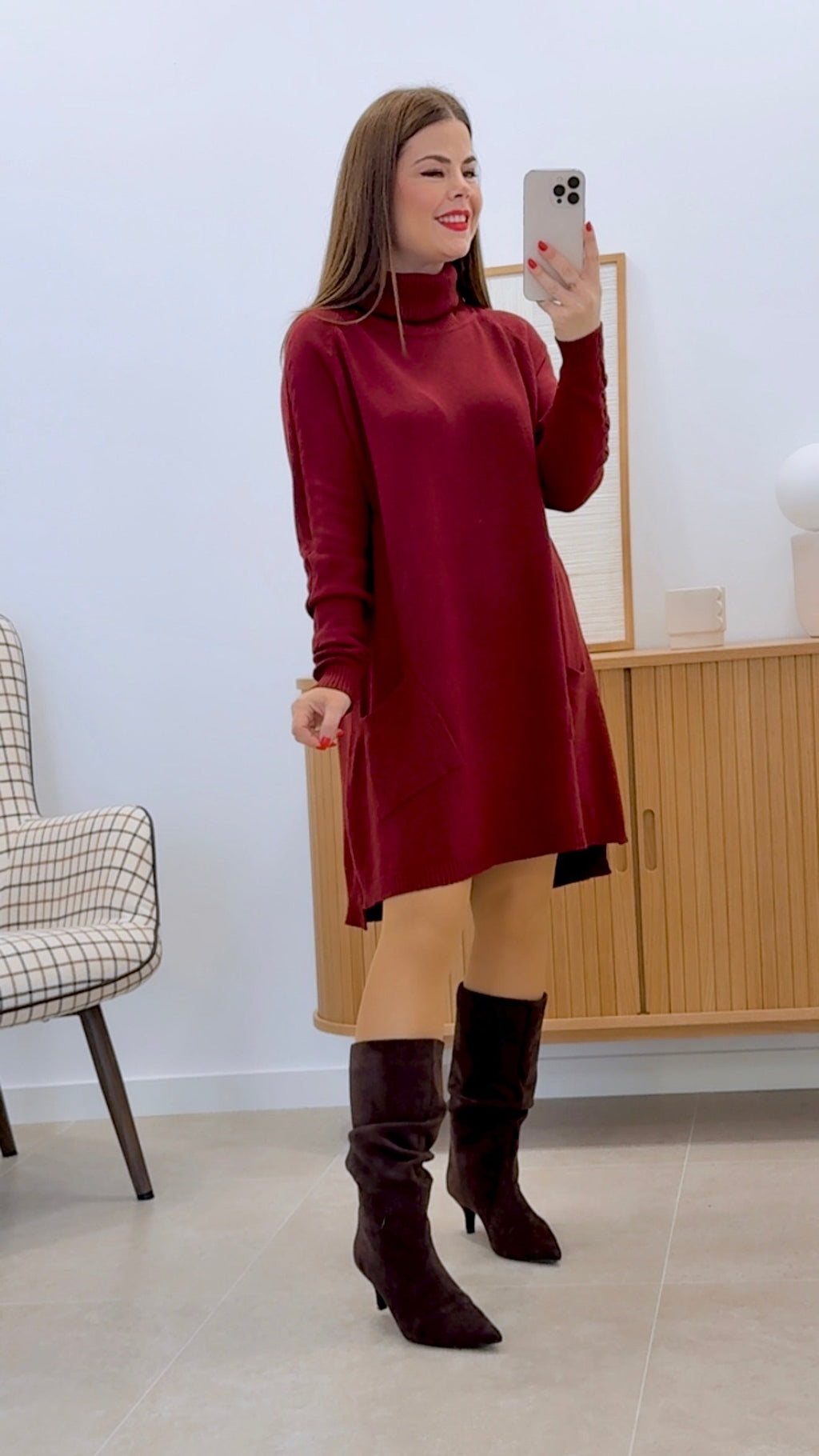 VESTIDO CUELLO BOLSILLOS