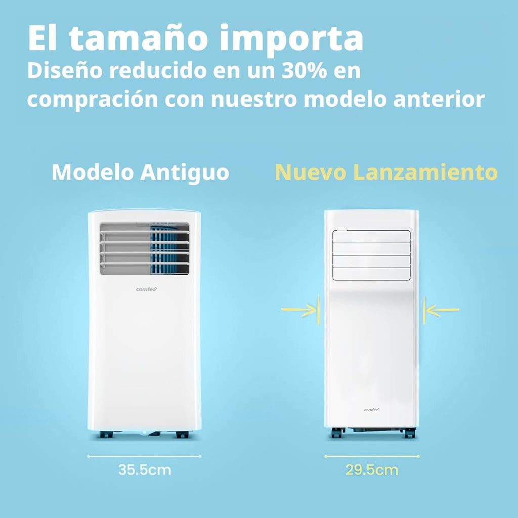 COMFEE Pingüino Aire Acondicionado Portátil 9000 BTU/2300 Frigorías Breezy Cool Pro – Climatizador sin unidad exterior, Bajo Consumo, App Control y Kit de Ventana – Refrigera, Ventila y Deshumidifica