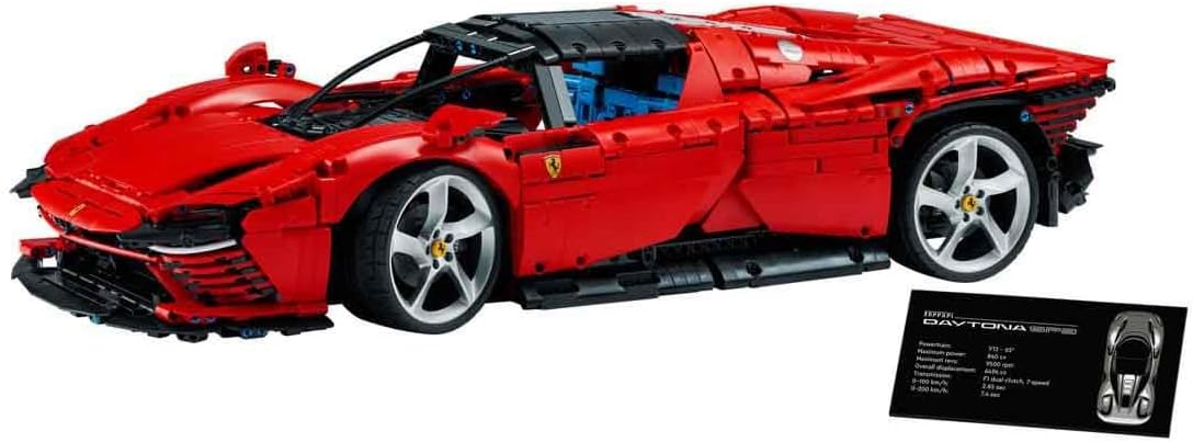 Technic Ferrari Daytona SP3, Maqueta de Súper Coche Rojo para Construir, Escala 1:8, Regalo Coleccionable para Hombres y Mujeres, Ultimate Car Concept 42143