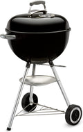 Weber Grill Węglowy Weber Original Kettle Premium, Pokryty Emalią Porcelanową, Powierzchnia Grillowania 57cm, System Czyszczenia One-Touch, Termometr w Pokrywie, Stojak Trójnożny, Kółka, Czarny