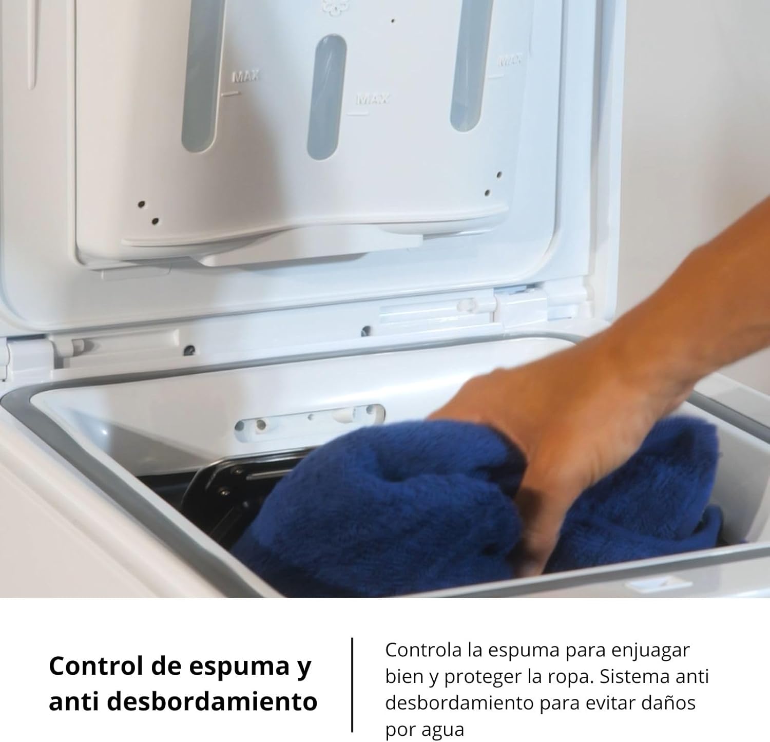 Corberó - Lavadora Carga Superior 6.5kg| CLACSM6524 | 1200 RPM | 16 Programas, Función Vapor, ECO, limpieza tambor| Inicio Diferido| Lavado Rápido | Planchado Fácil | Indicadores LED | Blanco