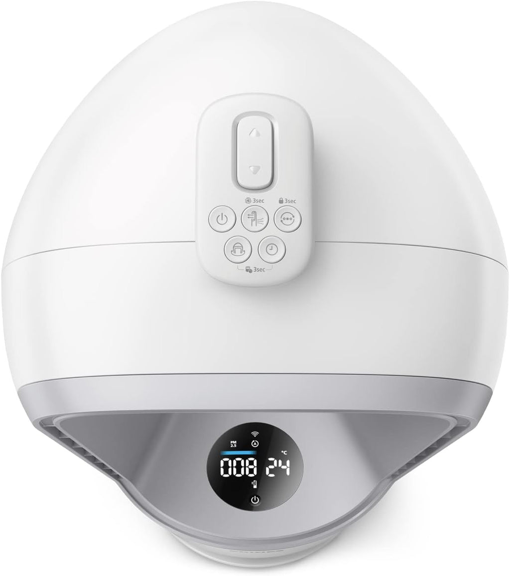 Philips 2-w-1 oczyszczacz i nawilżacz powietrza z serii 3000, 131 m², filtr NanoProtect HEPA i filtr z aktywnym węglem usuwa 99,97% wszystkich, niewidocznych cząstek, Kolor Biały (AC3737/10)