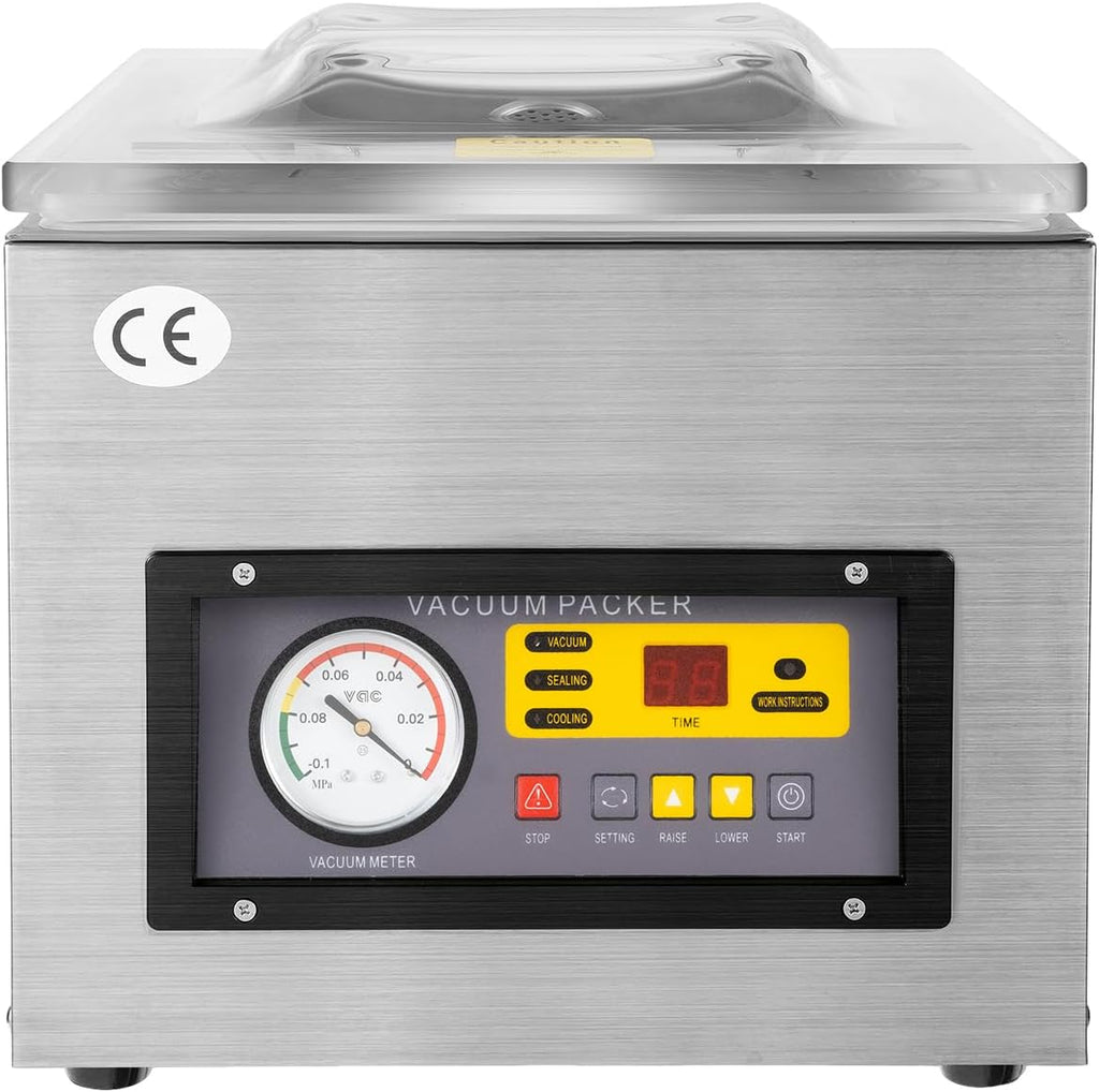 Máquina de Envasado al Vacío Profesional DZ-260 - Selladora Industrial de Película 220V - Dispositivo de Vacío de Acero Inoxidable