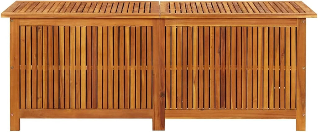 ARKEM Caja de almacenaje de jardín Madera Maciza Acacia 150x50x58 cm Mueble Exterior almacenaje Armario Jardin Exterior Banco arcon Jardin Exterior