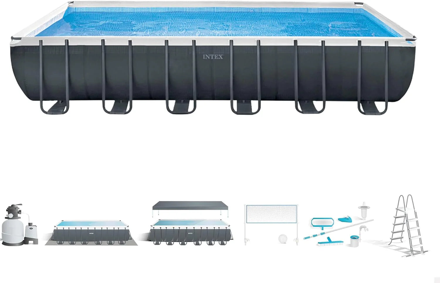 Intex 55220 – Removable Rectangular Ultra XTR Frame Pool 549 x 274 x 132 + Filter