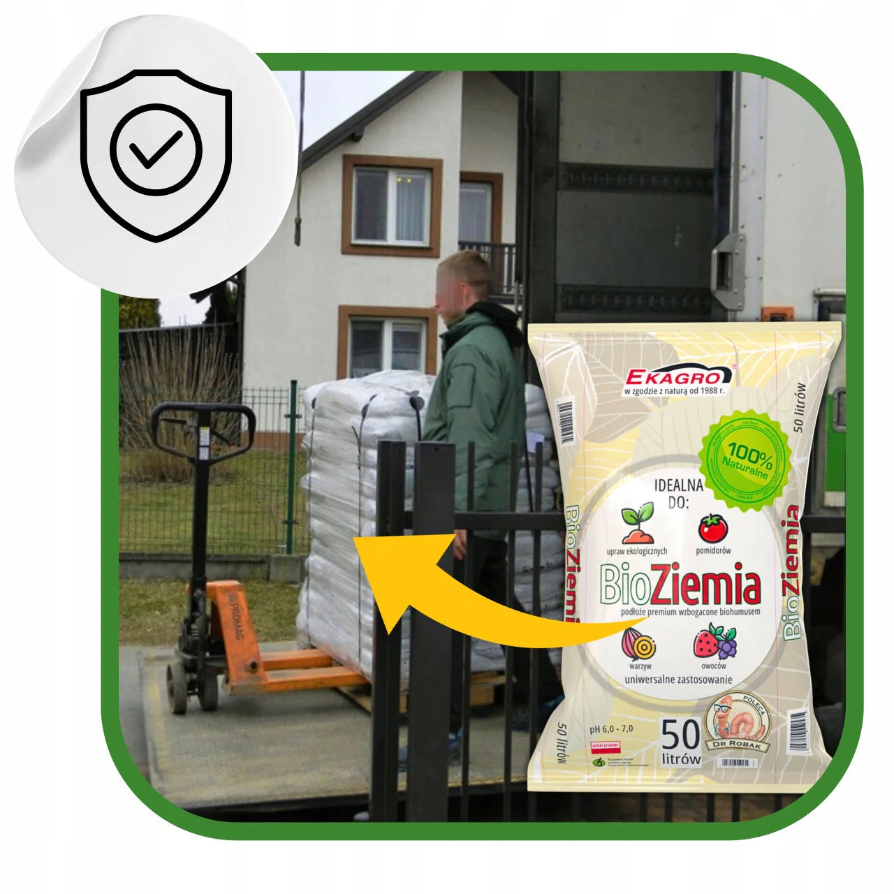 Ziemia Ogrodowa BIO Kompost 1050L do pomidorów warzyw rozsad PALETA