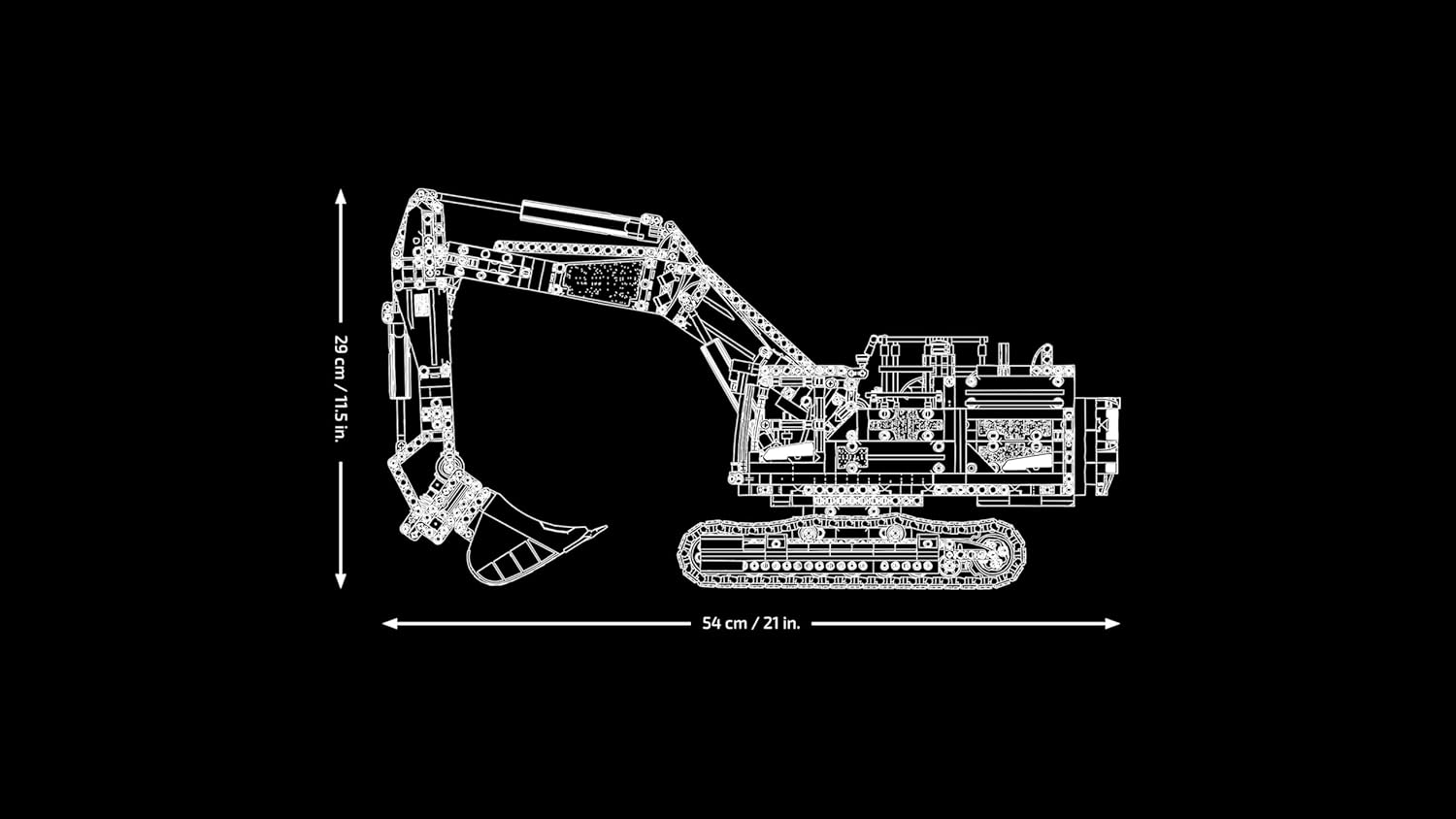 Technic Excavadora Volvo EC500 Hybrid - Kit de Maquetas para Adultos de Vehículo de Obra Motorizado con Brazo Móvil, Orugas, Martillo y Pala - Idea de Regalo para Hombres 42215