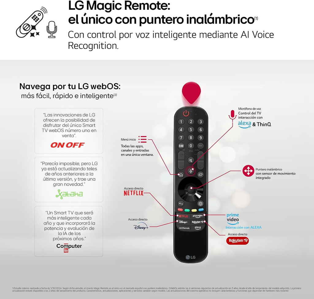 65UT73006LA 65 ",UHD 4K, Serie UT73, Smart TV, WebOS24, Procesador a5, HDR10, Dolby Digital Plus, SmartTV, 3840x2160, Negro