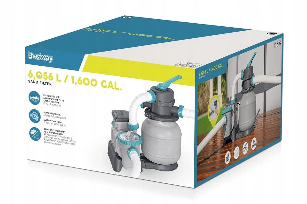 Pompa piaskowa do basenu filtr do basenów 8327 L/h złączki węże Bestway