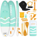 HUIIKE Tabla Paddle Surf Hinchable con Accesorios Incluidos, Remo, Quillas, Inflador. Stand Up Paddle Board Gran Estabilidad y Resistencia. 305 x 84 x 15 cm, Soporta hasta 130 kg