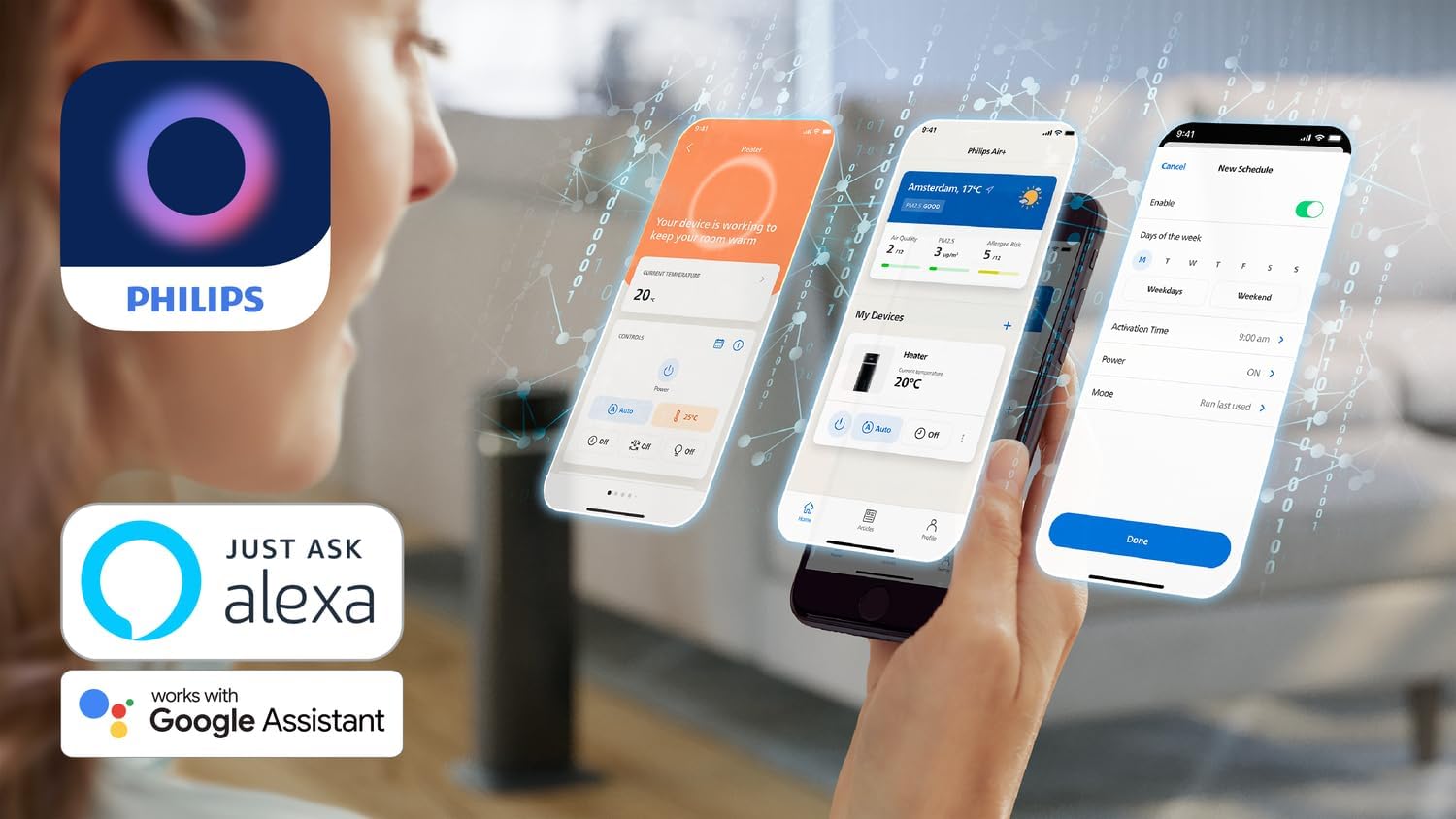 Philips 2-w-1 oczyszczacz i nawilżacz powietrza z serii 3000, 131 m², filtr NanoProtect HEPA i filtr z aktywnym węglem usuwa 99,97% wszystkich, niewidocznych cząstek, Kolor Biały (AC3737/10)