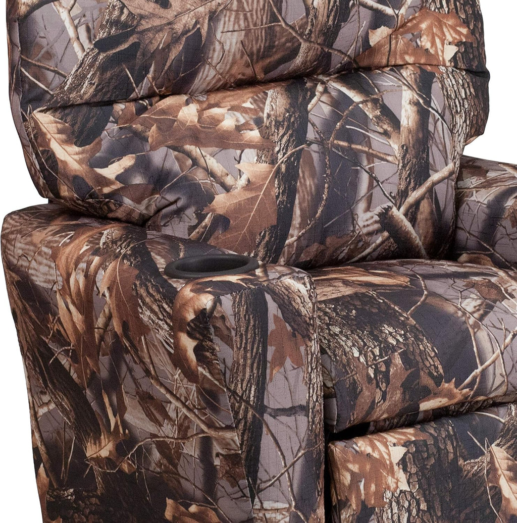 Flash Furniture Współczesny leżak dziecięcy z uchwytem na kubki, drewno, beżowy winyl, 66,04 x 53,34 x 53,34 cm