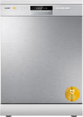 COMFEE CDWPF1201PS Dishwasher Free Installation, 60 cm, 12 Cutlery, Delayed Starting, Half Load Function, 72 °C Hygienic Wash, Flexible Baskets, Stainless Steel, 47 dB, Button Control