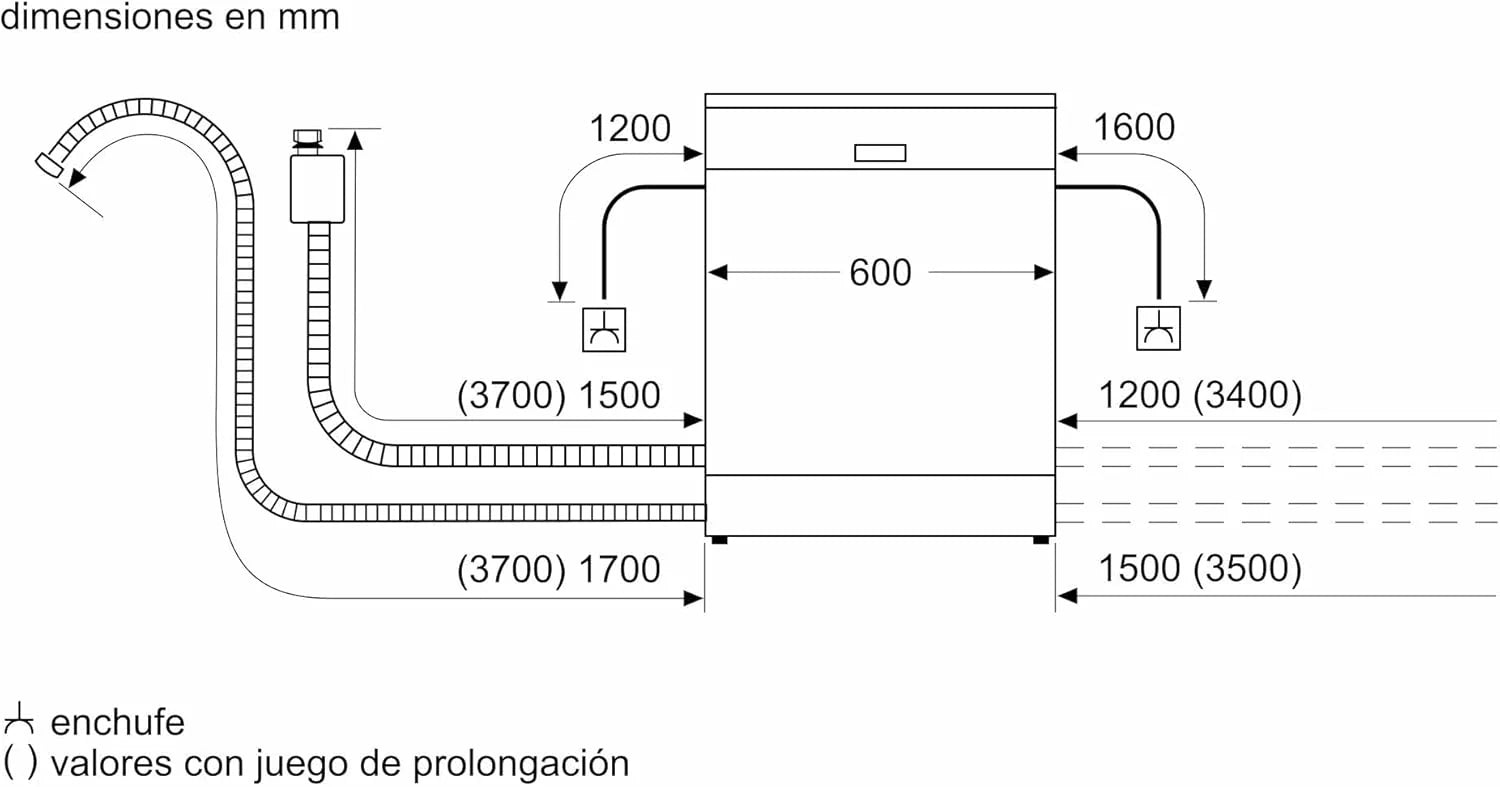 Balay Built-in Dishwasher, 12 Service, 60 cm Width, Half Load, Fast Program, Quiet, 3VF304NP