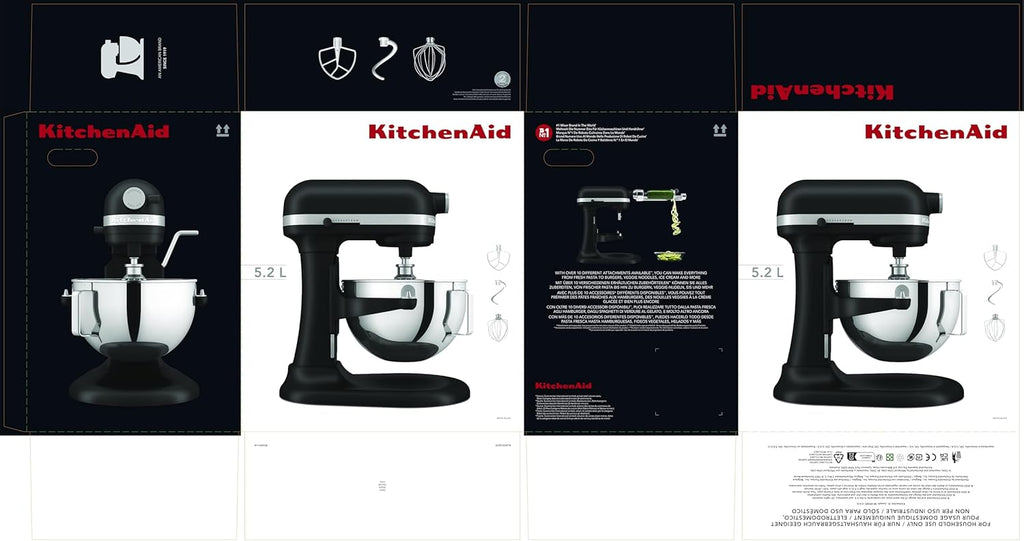 KitchenAid Heavy DUTY planeta z podnoszoną miską 5,2 l - czarny matowy 5 KSM55SXXEBM