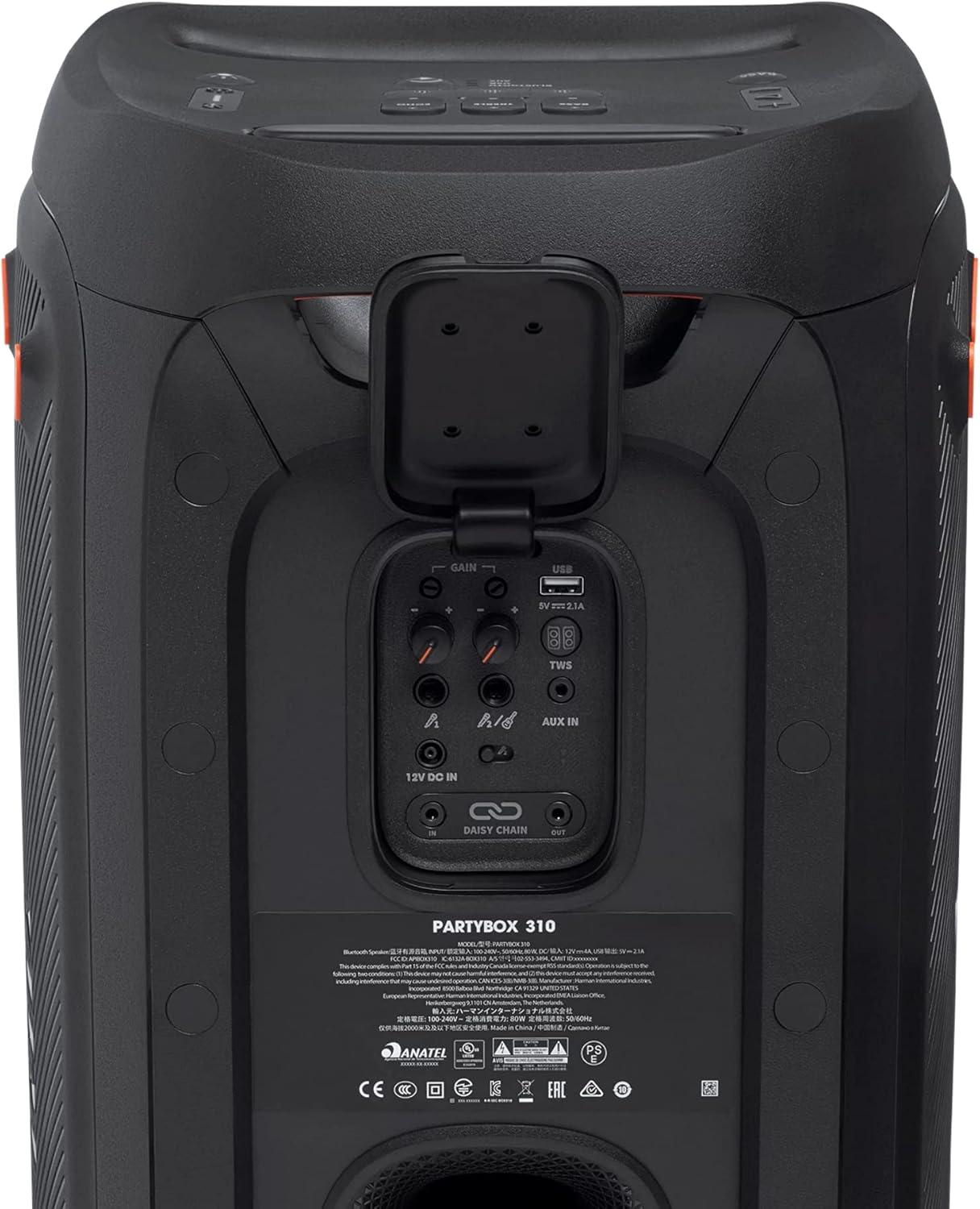 Jbl Partybox 110 JBLPARTYBOX110EU Głośnik Bluetooth, Czarny, ‎24 x 69 x 2,5 cm
